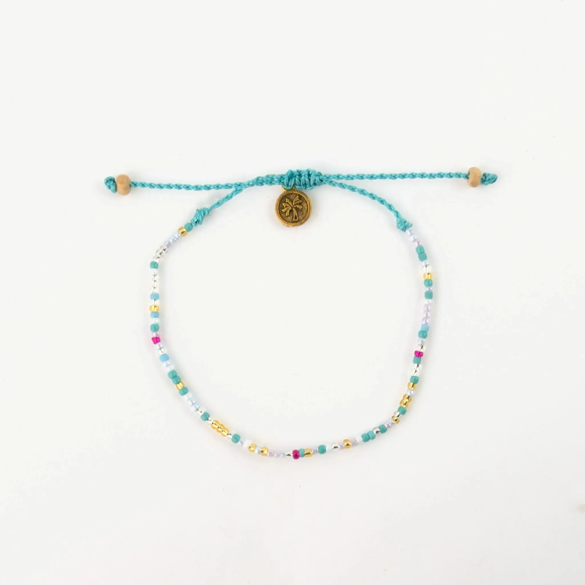 Pineapple Island Alila Dainty Beaded Bracelet Turquoise - Image 2
