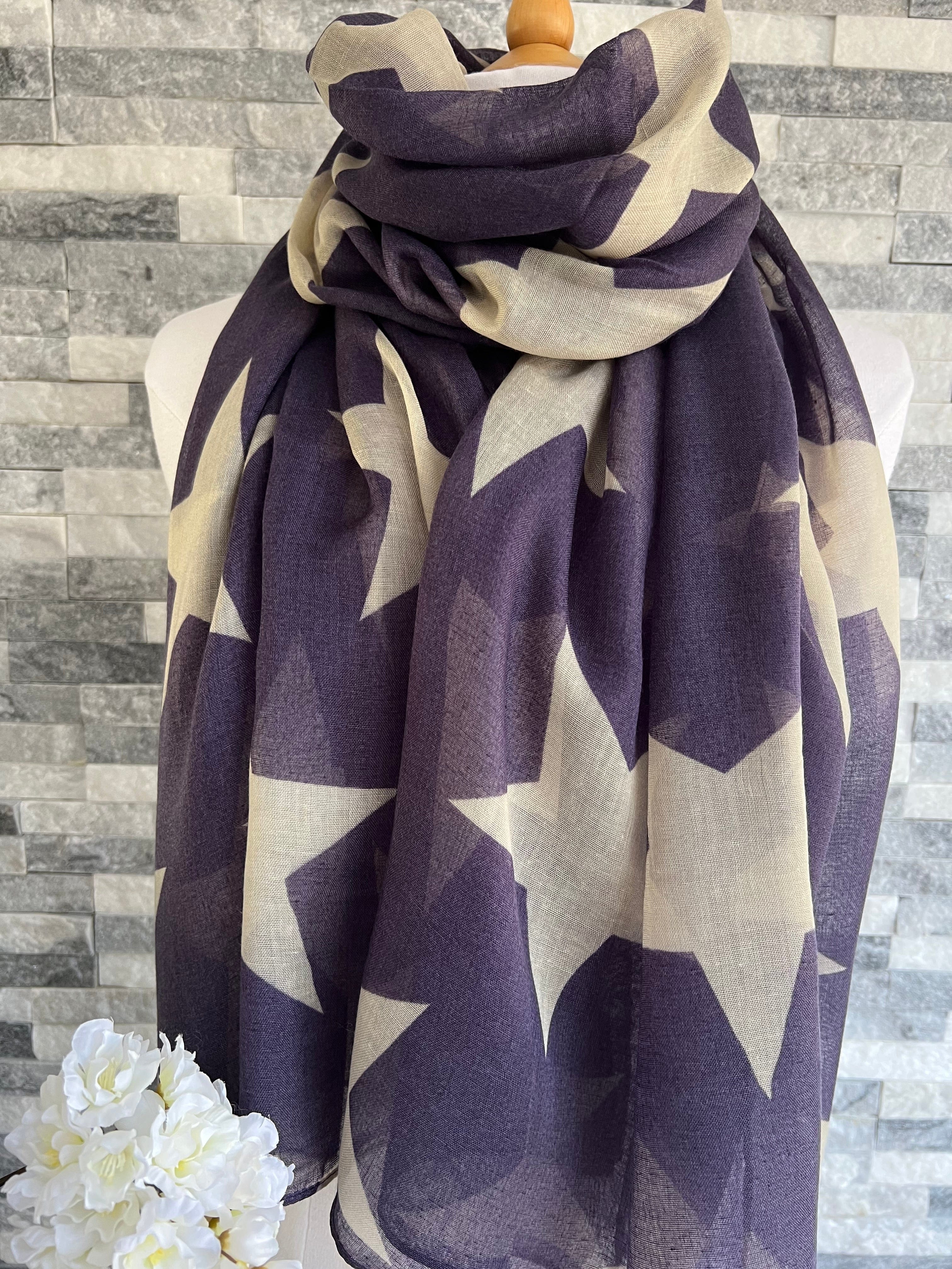 Purple Large Stars Scarf. - Image 3