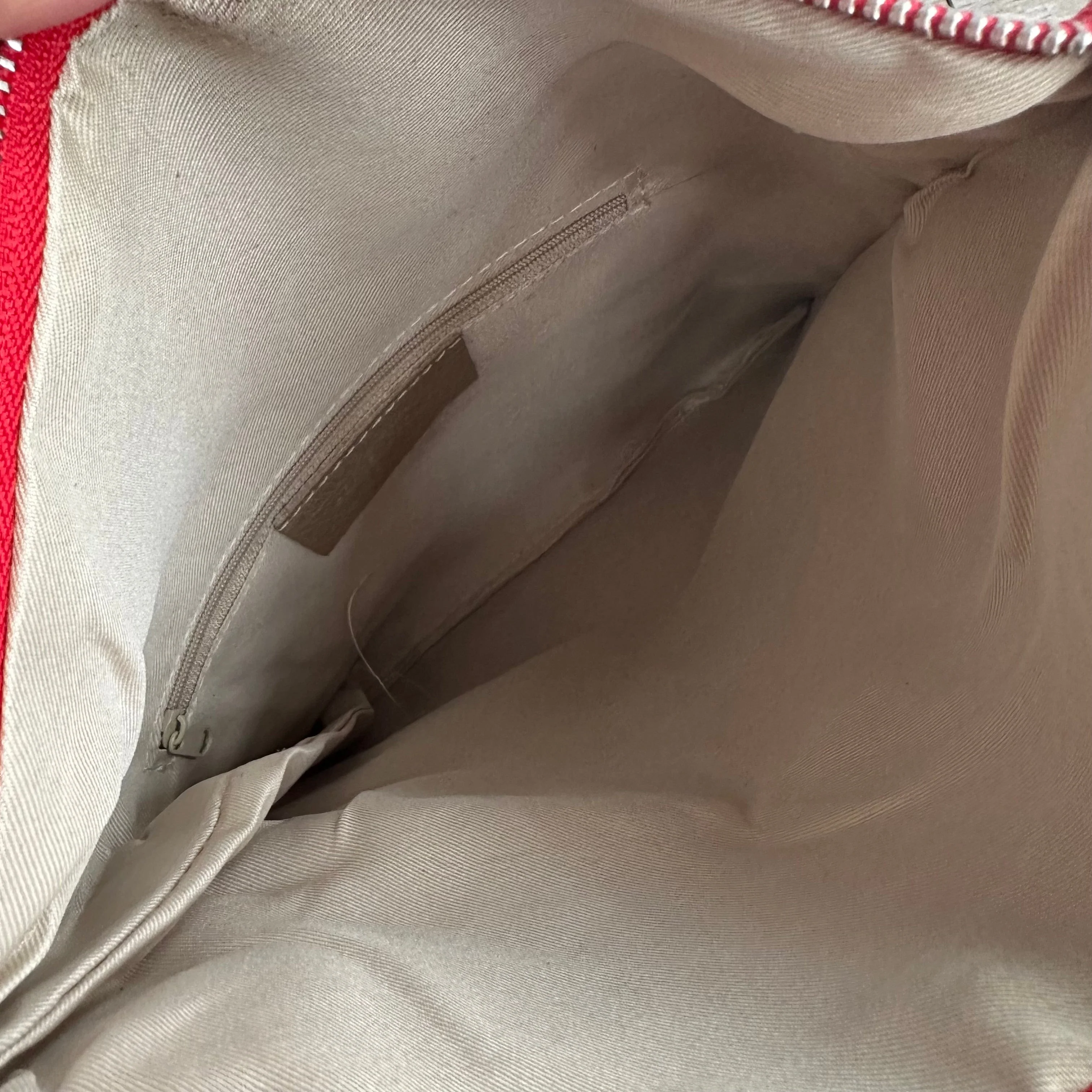 Red Italian leather Clutch Bag , Fold Over Design - Image 4