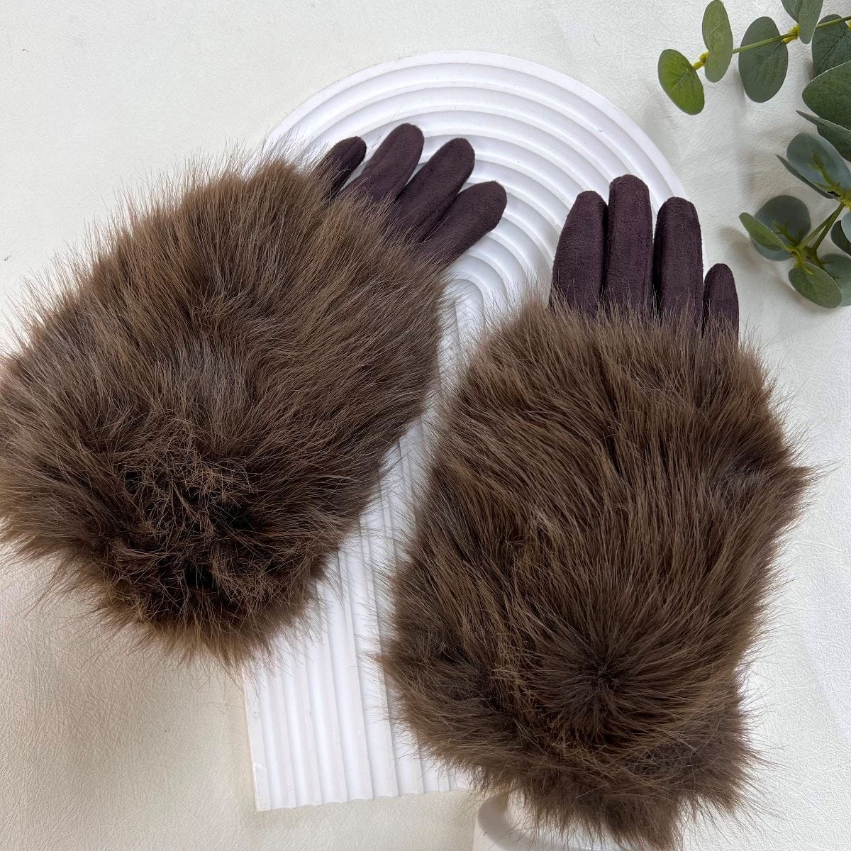 REEVO VELOUR GLOVE WITH FUR WRIST G3072 - Image 7