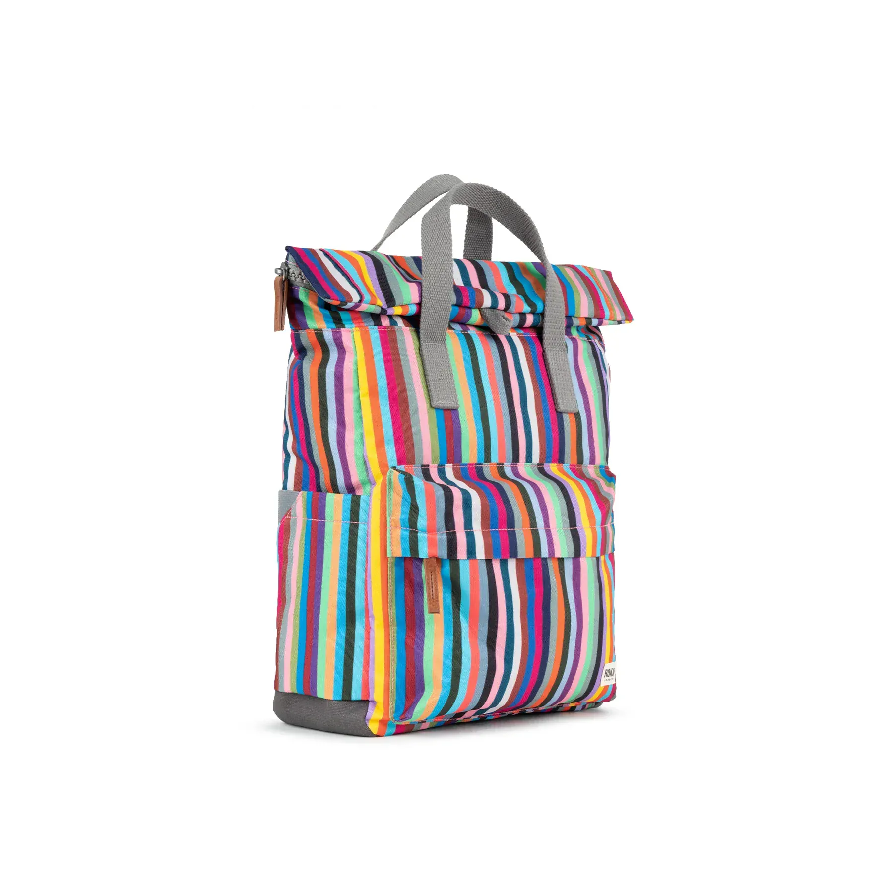 ROKA Canfield B Roll Top Backpack Bright Multi Stripes Small - Image 6
