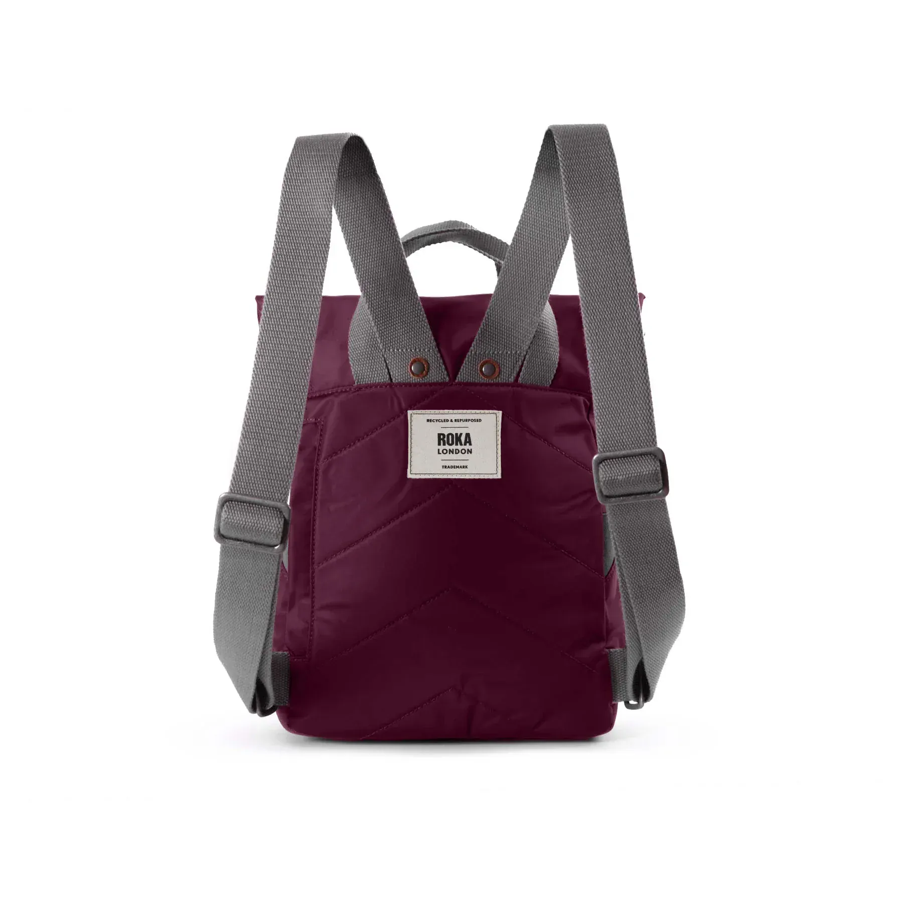 Roka Canfield B Roll Top Backpack Plum Medium Size - Image 3