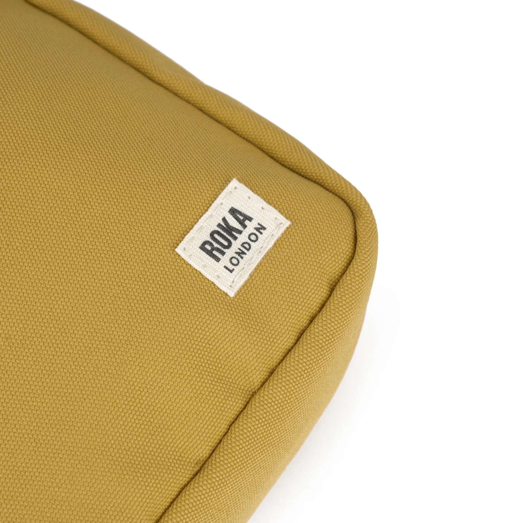 ROKA London Bond Small Crossbody Bag – Flax (Mustard Yellow) - Image 5