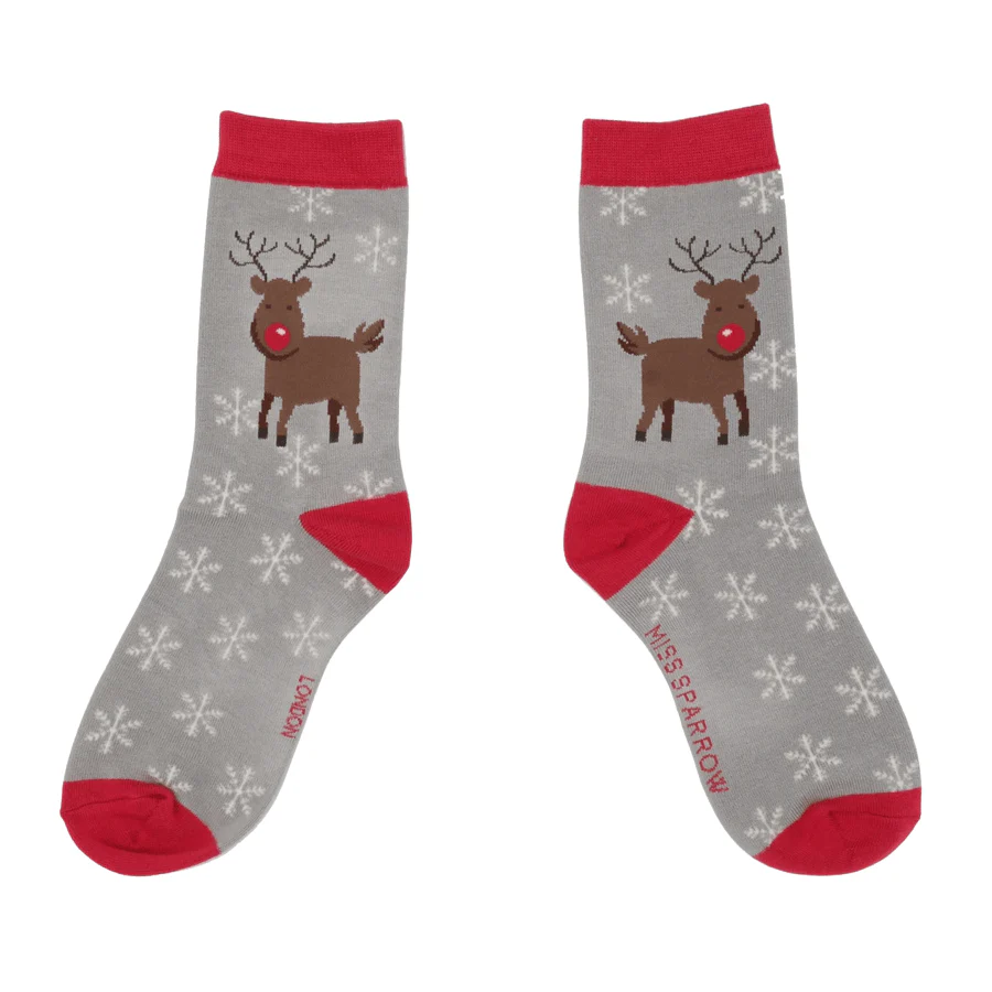 Rudolph Bamboo Socks Ladies Miss Sparrow Grey - Image 2