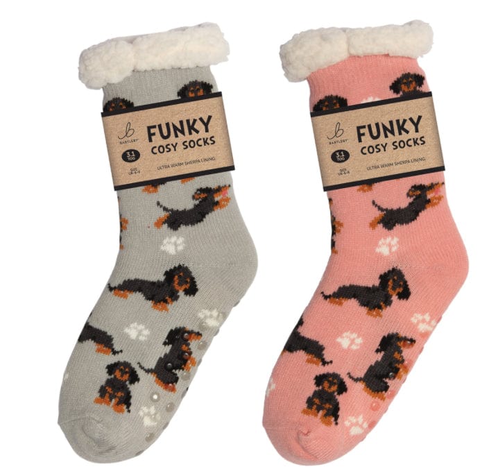 Sherpa Slipper Socks with Grips,  Funky Cosy Socks Various Designs Ladies / Mens - Image 20