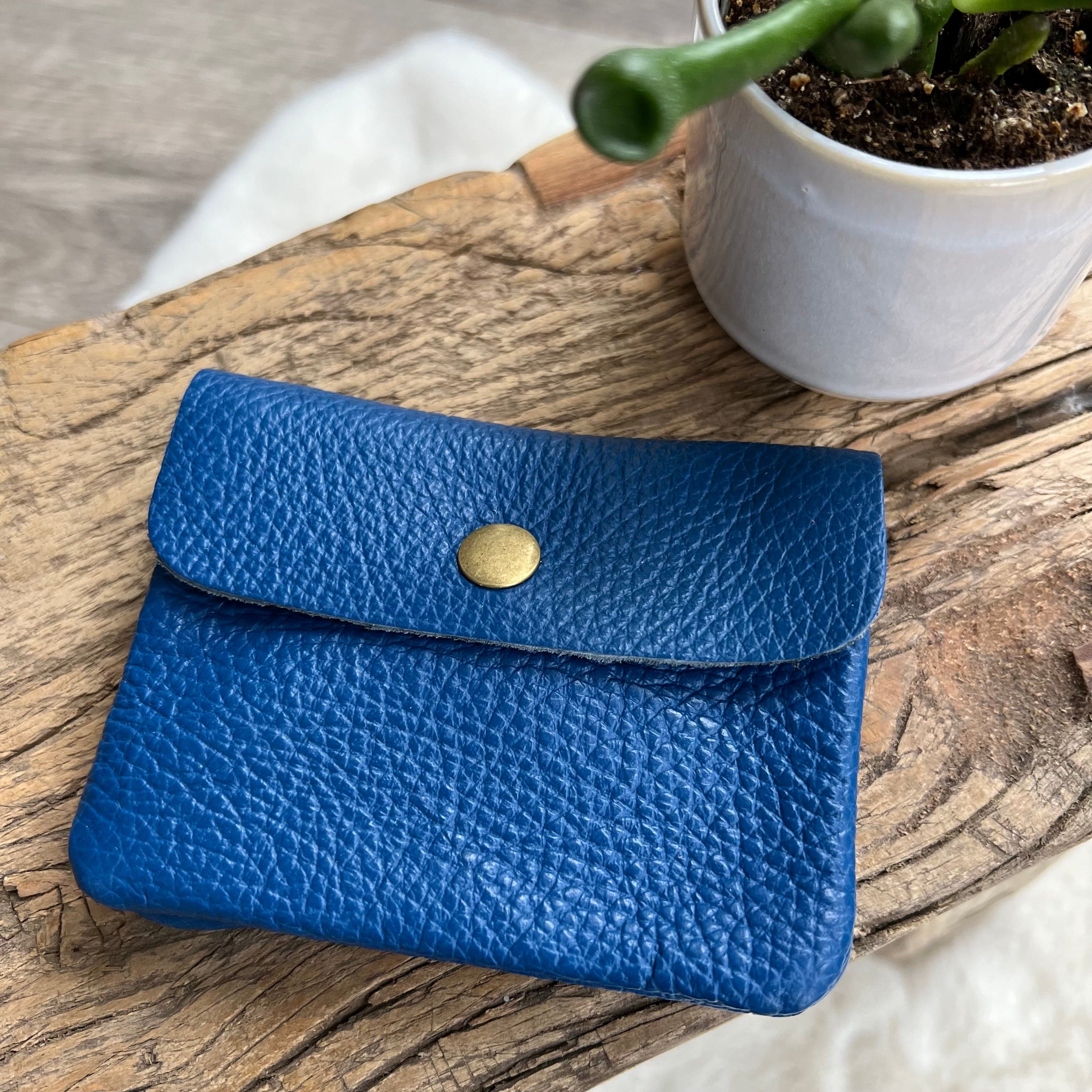 Small leather coin popper purse , 20 colours available - Image 13
