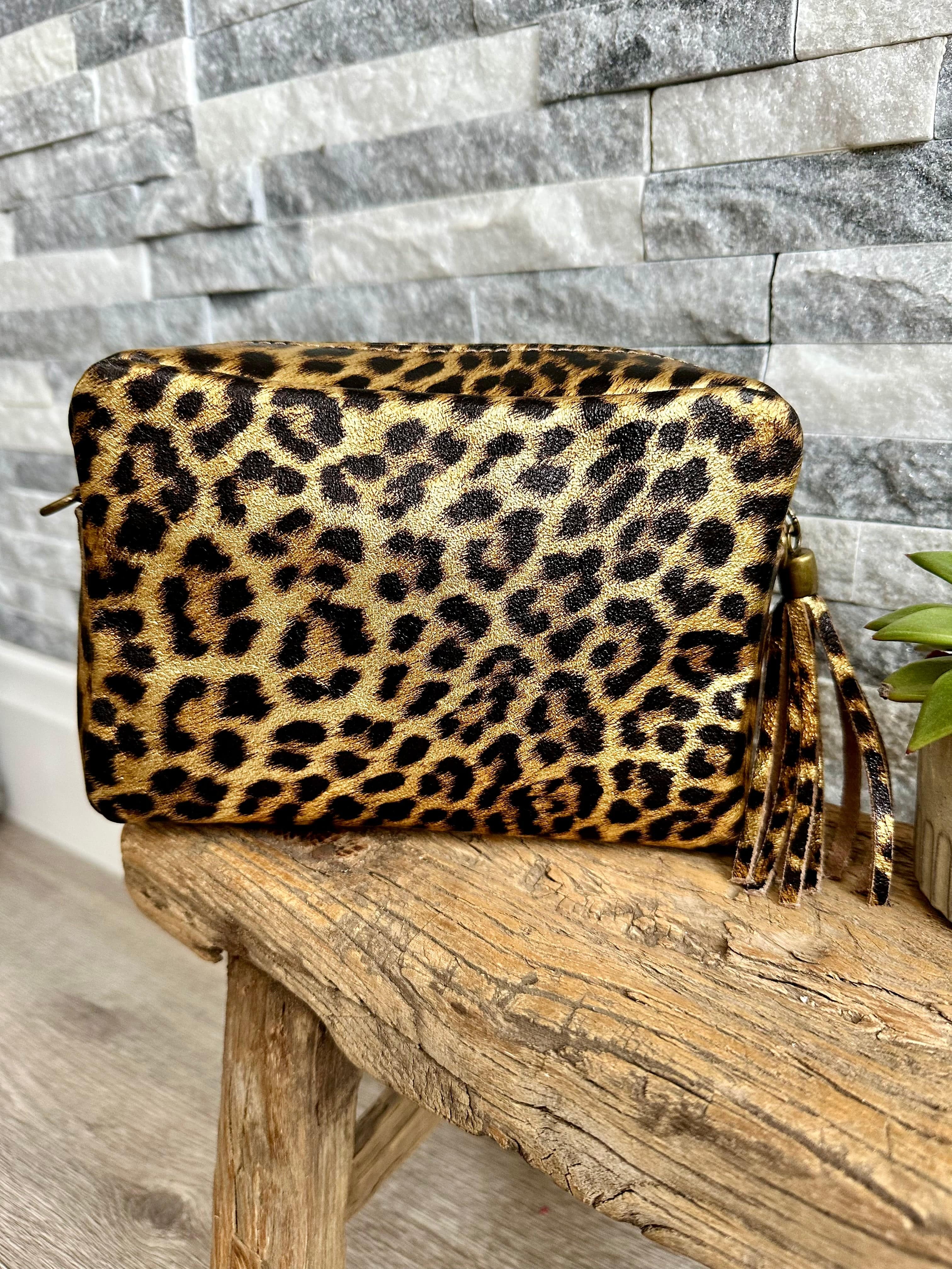 Animal Print Italian Leather Soft Crossbody / Camera Bag / Handbag - Image 4
