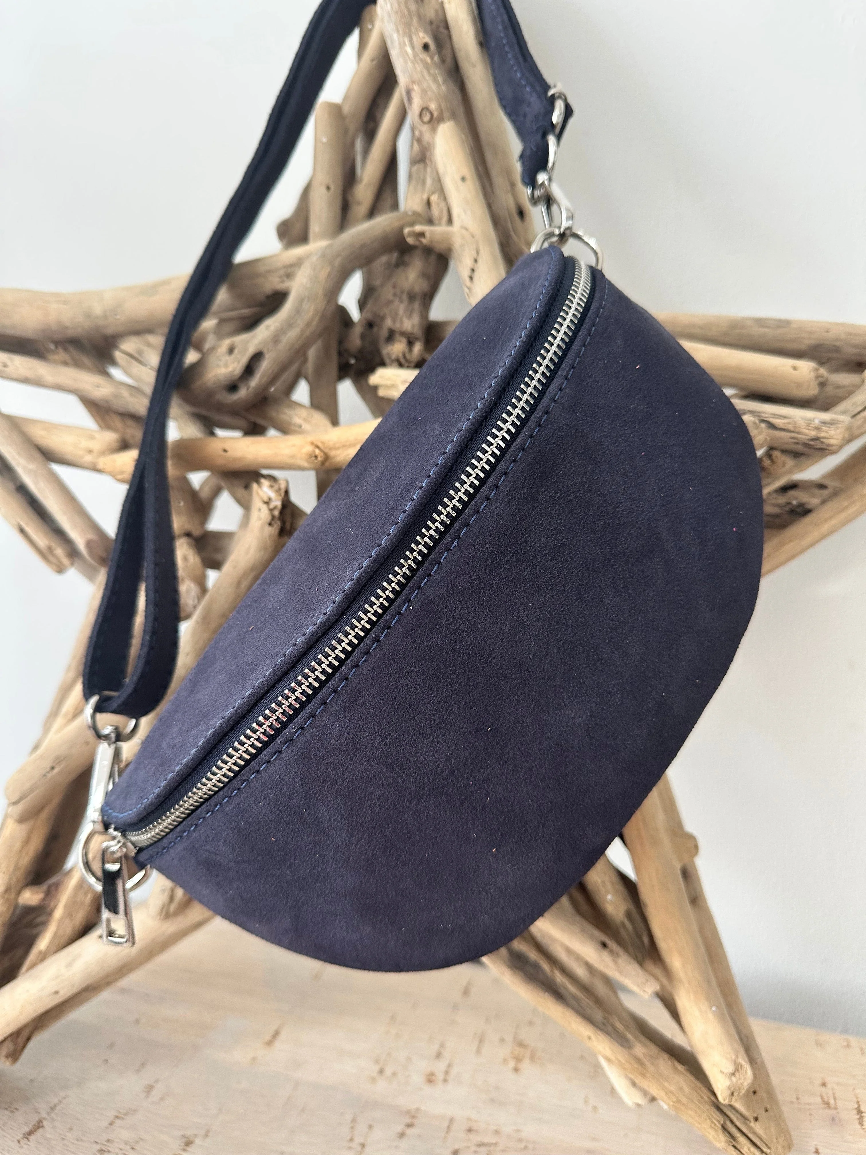 Italian Suede Leather Bum/Sling Bag - Image 18