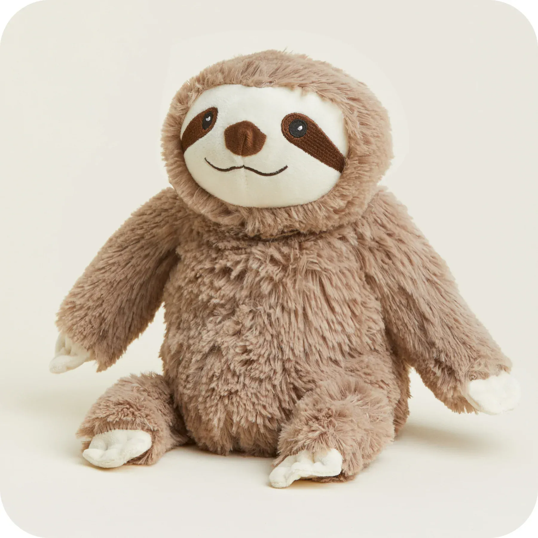 Warmies Fully Heatable Microvable Plush Toy Brown Sloth. - Image 2